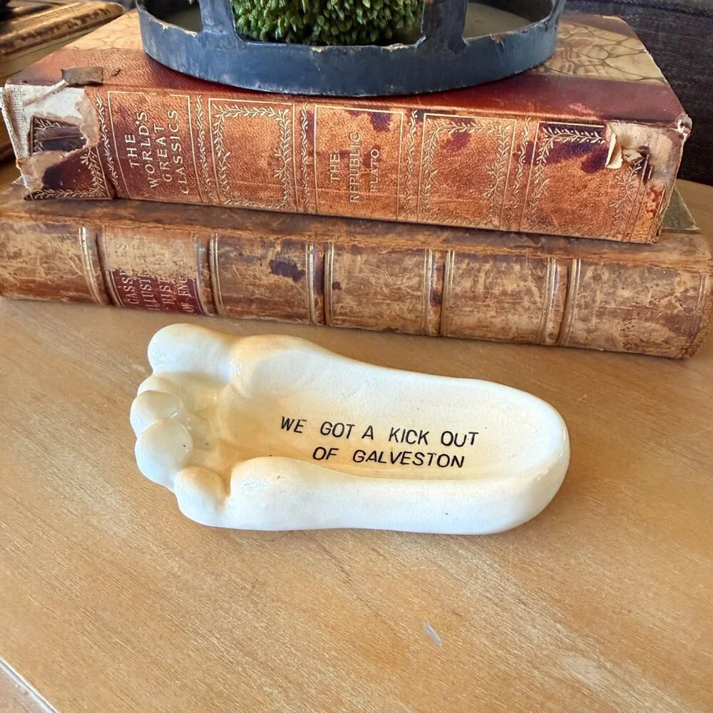 😎3/$20‼️Vintage Galveston Texas Souvenir Trinket Dish